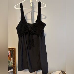 Resorts Women’s Plus Size Swim Suit‎ Crochet Tie In Front. 1X